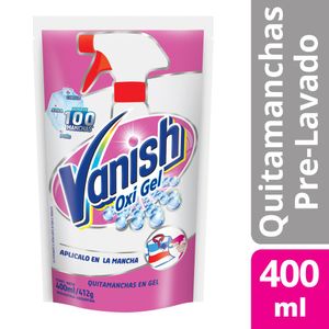 Quitamanchas Vanish Oi-Gel pre lavado doy pack 400