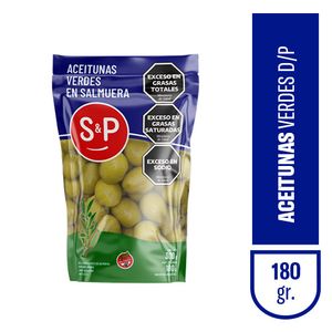 Aceituna verde S&P doy pack 180 gr