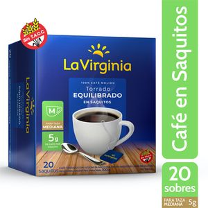 Cafe en saquitos La Virginia torrado  20 u
