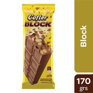 Chocolate Cofler block leche con mani 170 gr