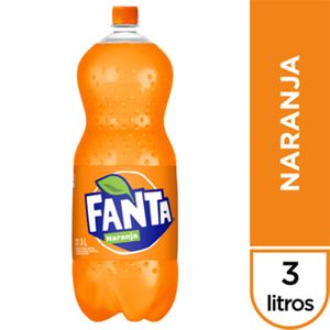 Gaseosa Fanta naranja pet 3 lt