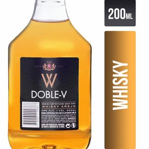 Whisky Doble V etiqueta negra 200 cc