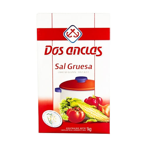 Sal  gruesa Dos Anclas estuche 500 gr