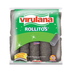 Esponja Virulana rollito 70 gr c/u 10 u
