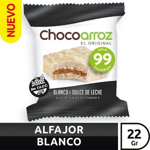 Alfajor Chocoarroz chocolate blanco 6 u 22 gr