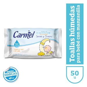 Toallita humeda bebe Carmel manzanilla 50 u