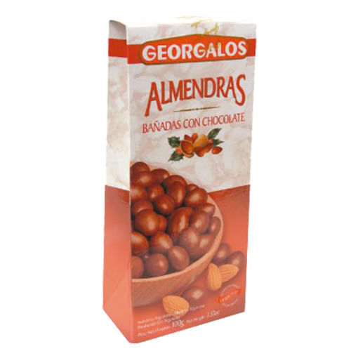 Almendra Georgalos con chocolate estuche 100 gr