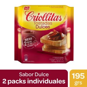 Tostadas Criollitas dulces 195/200 gr