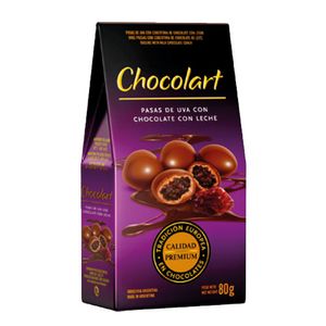 Pasas de uva Chocolart con chocolate estuche 80 gr