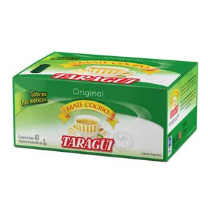 Mate cocido Taragui sobre hermetico 40 saquitos