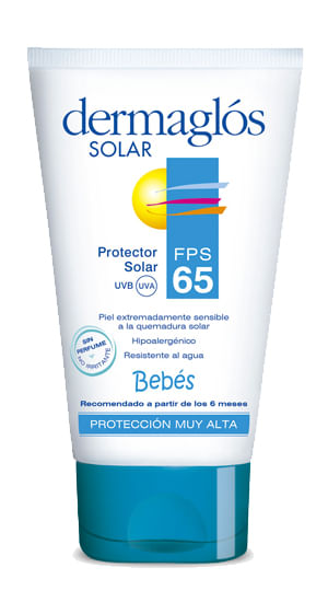 Protector solar Dermaglos Solar para bebes F65 120 gr