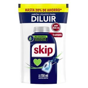 Jabon liquido Skip para diluir x150ml doy pack