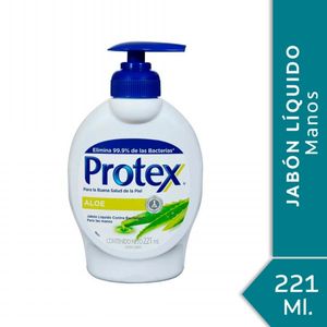 Jabon Protex para manos aloe 221 ml