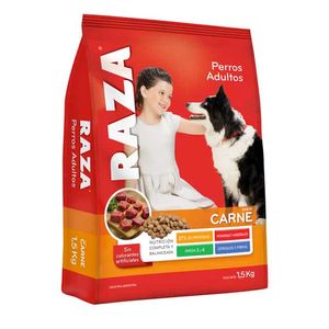 Alimento perro Raza pollo carne cereales y arroz 1.5 kg
