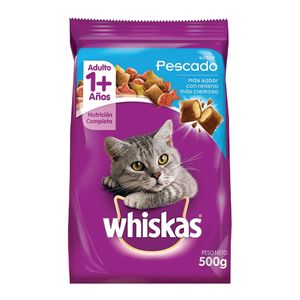 Alimento para gato Whiskas sabor pescado 500 gr