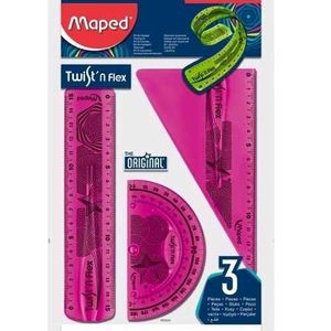 Kit trazado Maped Twist Flexible 3 piezas 15 cm