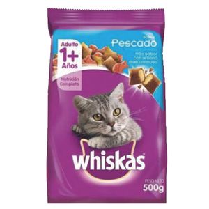 Alimento para gato Whiskas sabor carne y leche 500 gr