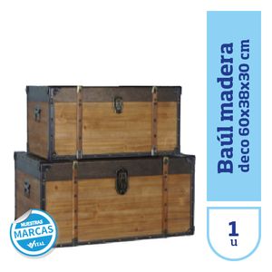 Baul Bonux madera deco 60  38  30  cm