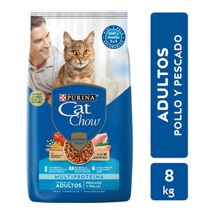 Alimento gato Cat Chow adu lto pescado pollo 8 kg