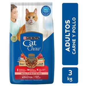 Alimento gato Cat Chow adu lto carne/pollo 3 kg