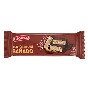Turron Georgalos mani bañado con chocolate 90 gr