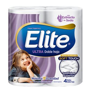 Papel higienico Elite Ultra suave doble hoja 30 mt 4 u