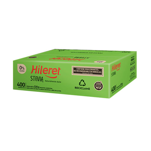 Edulcorante Hileret Stevia en sobre 400 u