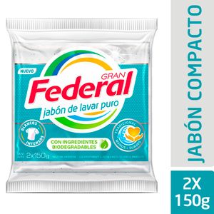 Jabon en pan Gran Federal tradicional 2 u 150 grs