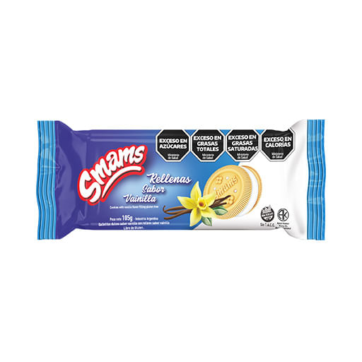Galletitas Smams rellenas vainilla 105 gr