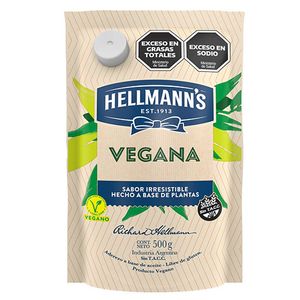 Mayonesa Hellmanns vegana sin tacc doy pack 500 gr