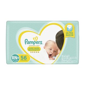Pañal Pampers premiun care hiper recien nacido 56 u