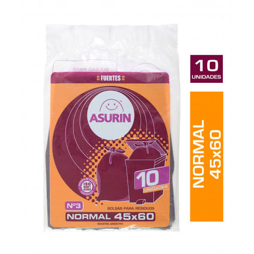 Bolsa residuos Asurin 4560 cm 10 u