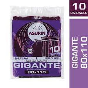 Bolsa residuos Asurin gigante 80110 cm 10 u