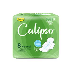 Toallas femeninas Calipso Plus con alas pockett 8 u