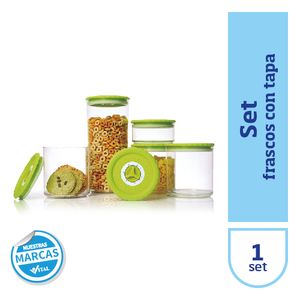 Set de Frasco Bonu Hogar con tapa