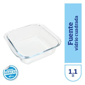 Fuente de vidrio cuadrada 1.1 l