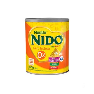 Leche infantil Nido 0% lactosa en lata 750 grs