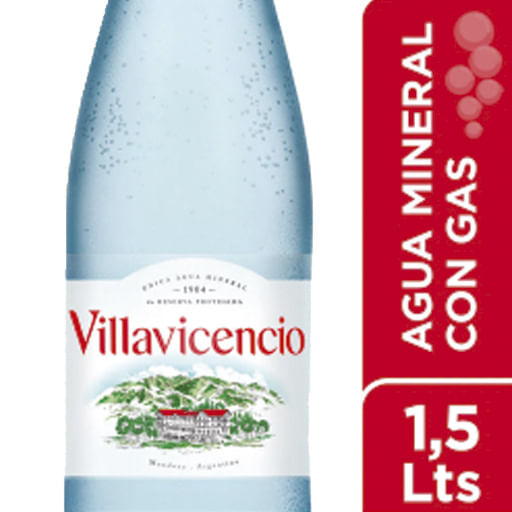 Agua mineral Villavicencio con gas1.5 lt
