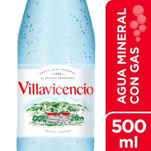 Agua mineral Villavicencio con gas 500 cc