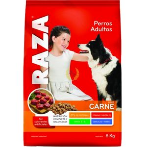 Alimento para perro Raza adu lto carne 8 kg
