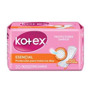Protectores diarios Kotex esencial 20 u