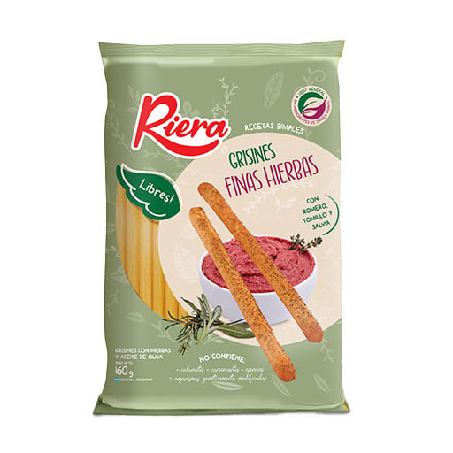 Grisines Riera finas hierbas 160 gr