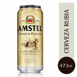 Cerveza Amstel lata 473 cc
