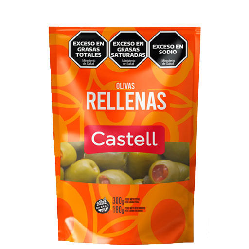 Aceituna verde Castell rellena doy pack 180 gr