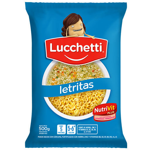 Fideos Letritas Lucchetti 500 Gr