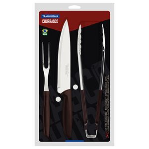 Cubiertos Tramontina poliwood asado 2 pza