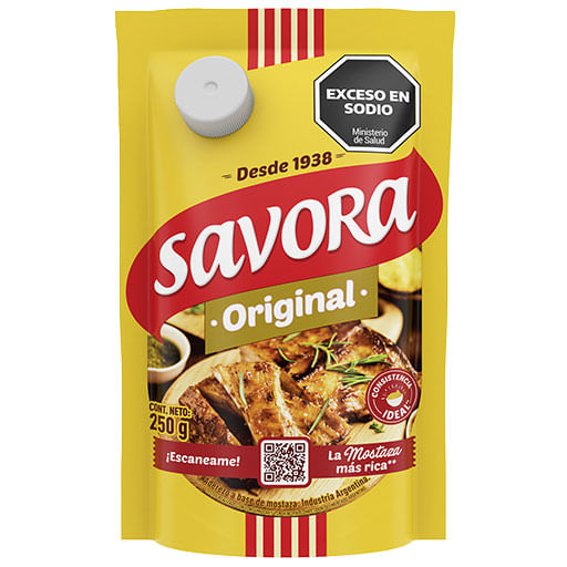 Mostaza Savora original doy pack 250 gr
