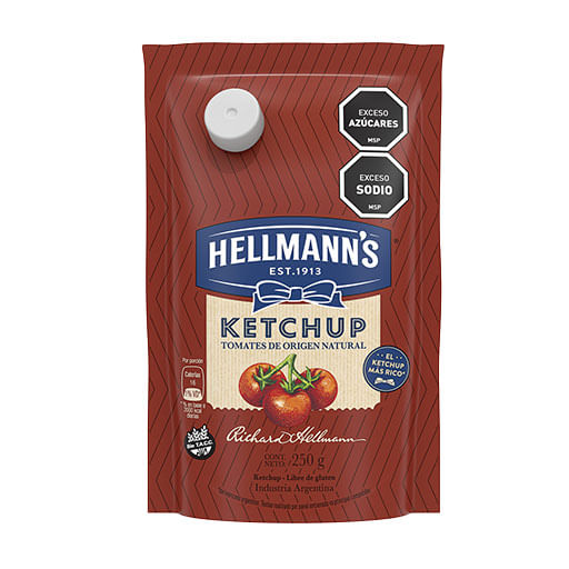 Ketchup Hellmanns vegano doy pack 250 gr