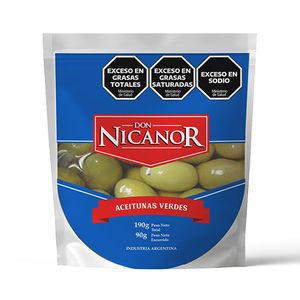 Aceituna verde Don nicanor d/p 70 gr