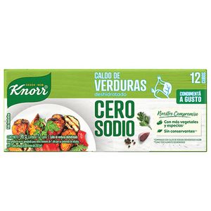 Caldo Knorr verdura deshidratado cero sodio 12 u